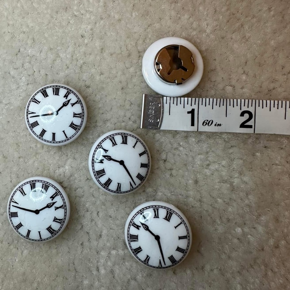 Five Roman Numeral Click Button Covers